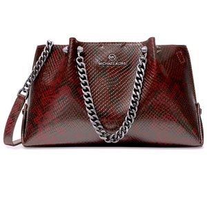 Michael Kors Red and Black Crossbody Bag
